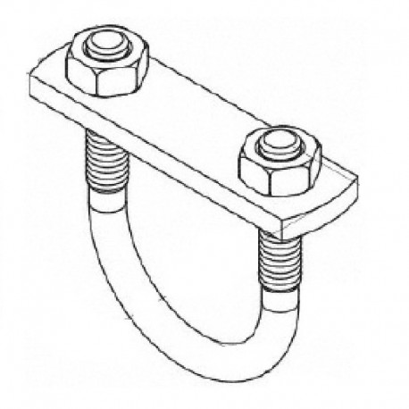 Brida en  u  con rosca y lengueta 2