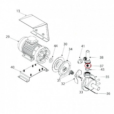 Bola de goma 20mm bomba de leche 7000