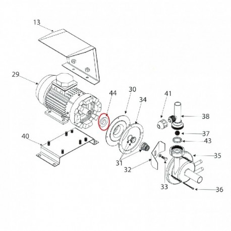Junta goma brida bomba de leche