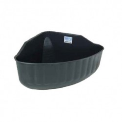 Comedero triangular 26lts con soporte de metal